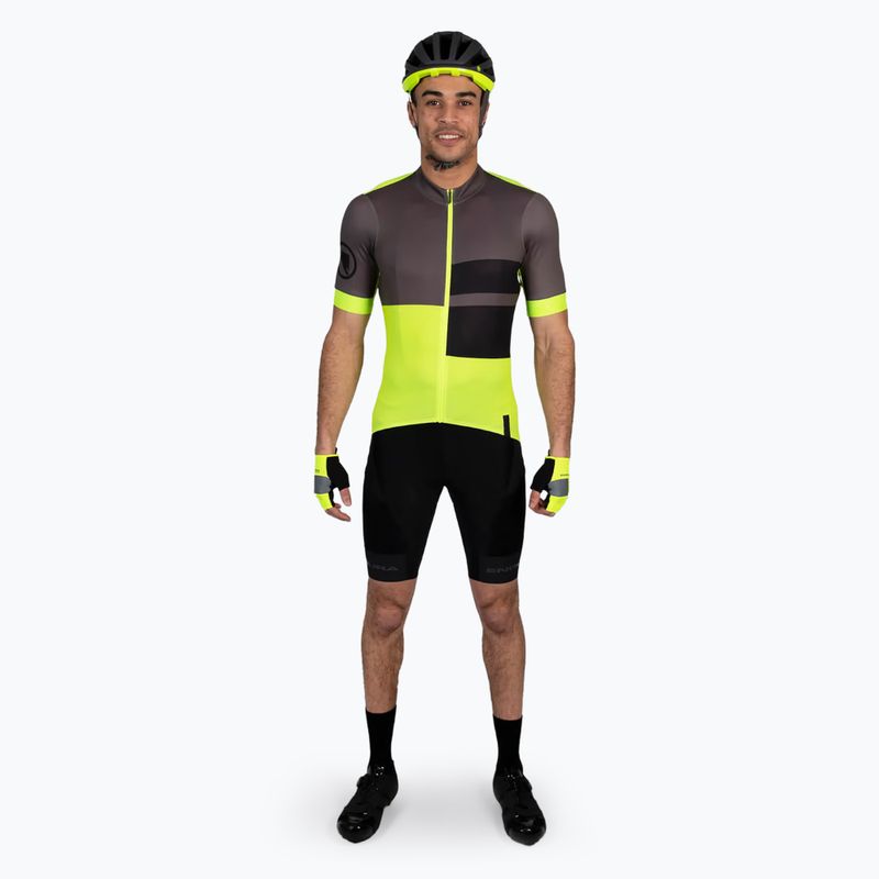 Vyriški dviračių marškinėliai Endura FS260 Print S/S hi-viz yellow 2