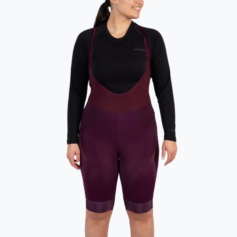 Moteriški dviračių šortai Endura FS260-Pro DS Bibshort aubergine