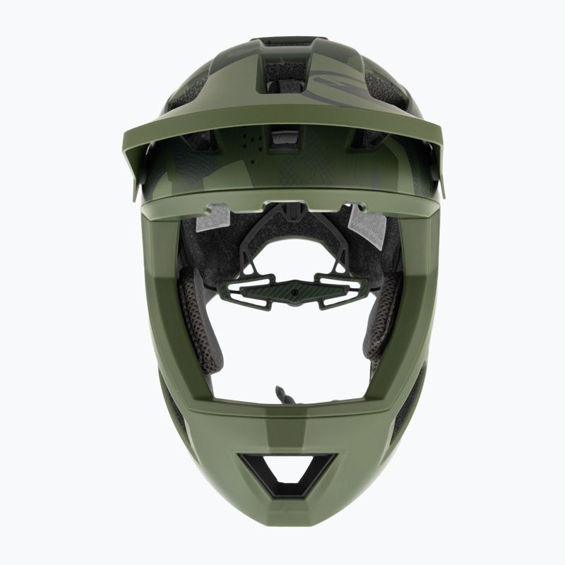 Vaikiškas dviračių šalmas Endura Singletrack Full Face Youth olive green 2