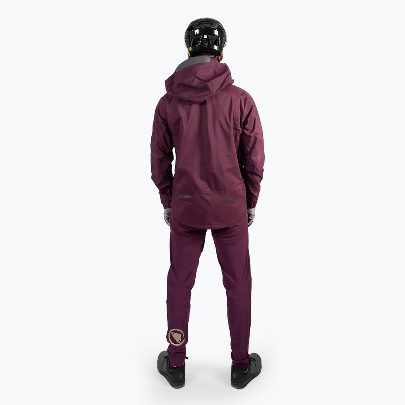 Vyriška dviračių striukė Endura MT500 Waterproof II aubergine 3