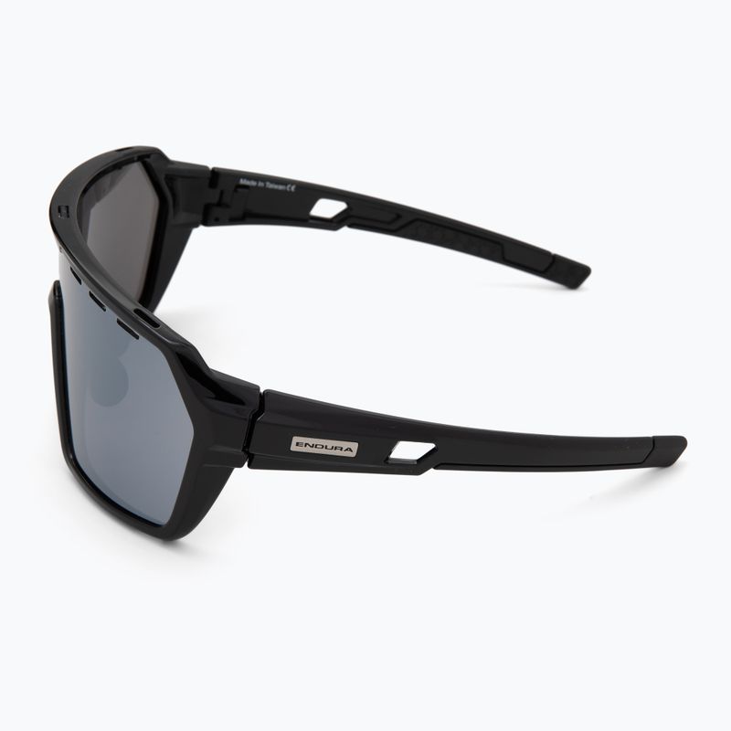 Akiniai nuo saulės Endura Singletrack black/platinum revo smoke/clear silver flash mirror 5