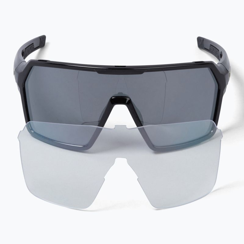 Akiniai nuo saulės Endura Singletrack black/platinum revo smoke/clear silver flash mirror 6