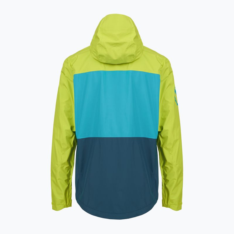 Vyriška dviračių striukė Endura Singletrack II Waterproof lime green 2