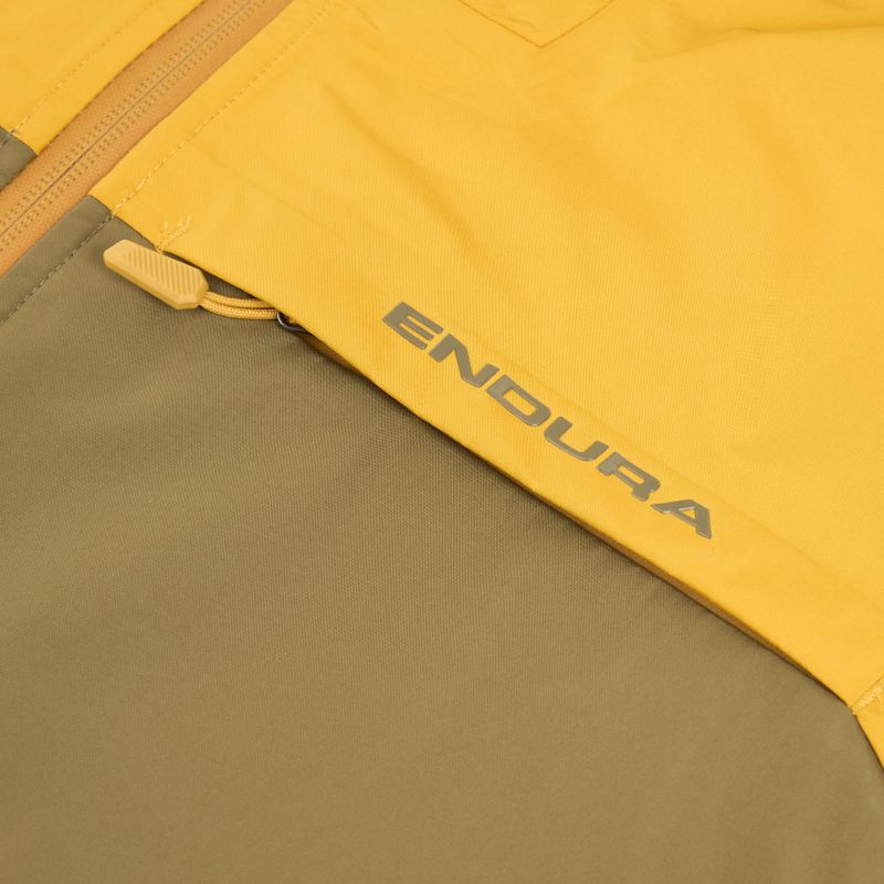 Vyriška dviračių striukė Endura Singletrack II Waterproof mustard 3