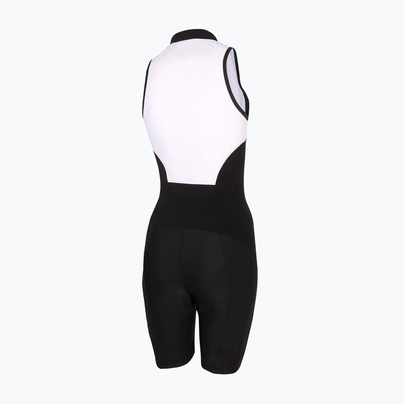 Moteriškas triatlono kombinezonas ZONE3 Lava Long Distance Trisuit black/white/green 2