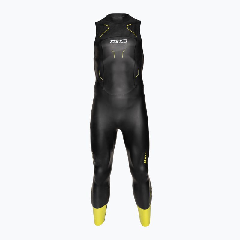 Vyriškas triatlono hidrokostiumas ZONE3 Sleeveless Vision black/lime/gun metal 2