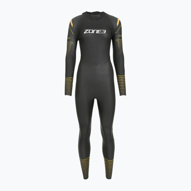 Moteriškas triatlono hidrokostiumas Zone3 Thermal Aspect Breaststroke 2,5 mm black/orange/yellow 2