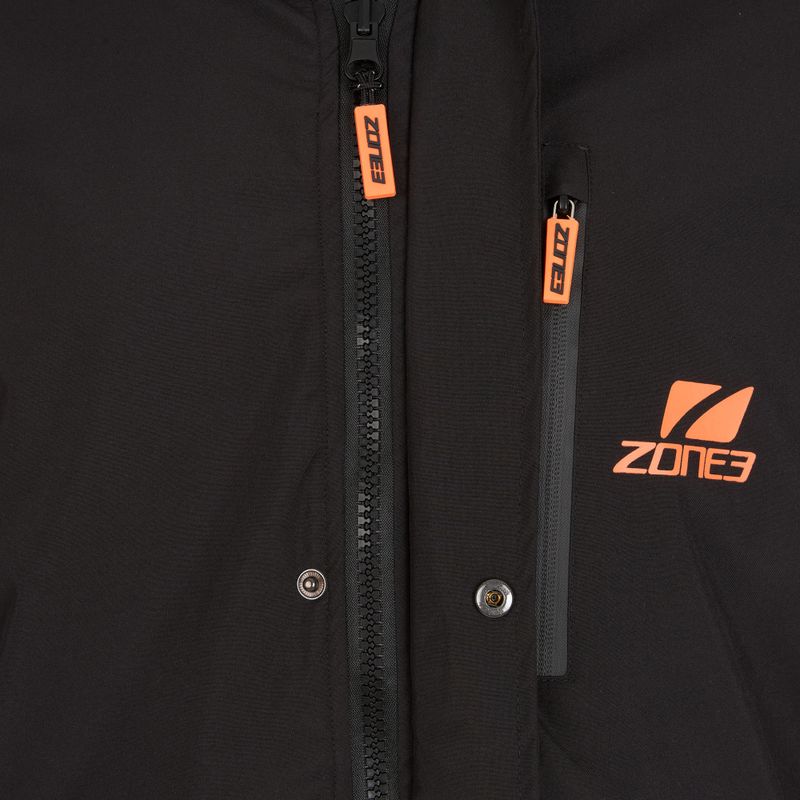 Paltas ZONE3 Oversized Polar Fleece Robe Parka black/orange 5