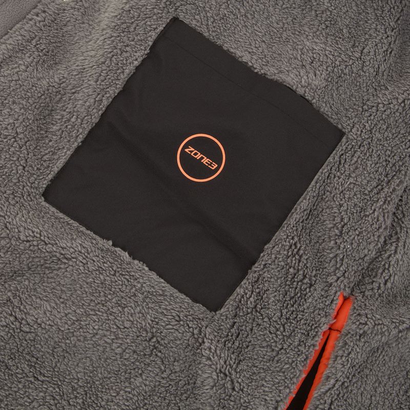 Paltas ZONE3 Oversized Polar Fleece Robe Parka black/orange 6
