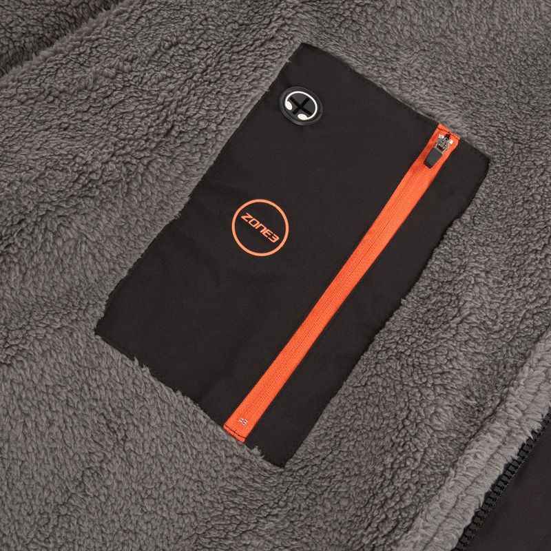 Paltas ZONE3 Oversized Polar Fleece Robe Parka black/orange 7