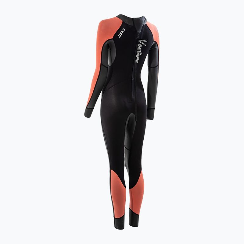 Moteriškas triatlono hidrokostiumas ZONE3 Venture black/orange 2