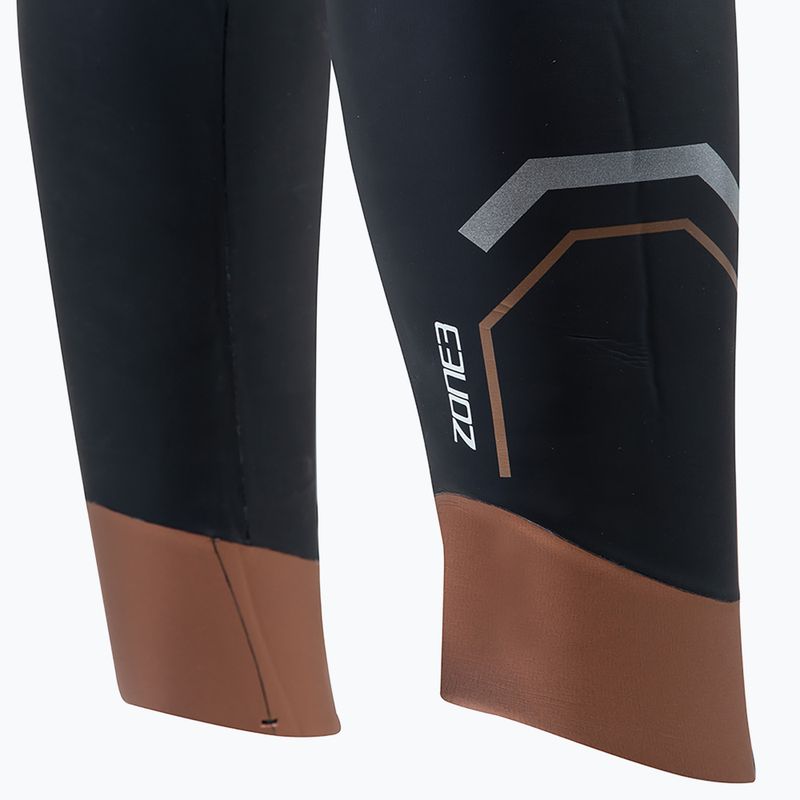Vyriškas ZONE3 Thermal Agile 3 mm juodas/auksinis triatlono hidrokostiumas 5