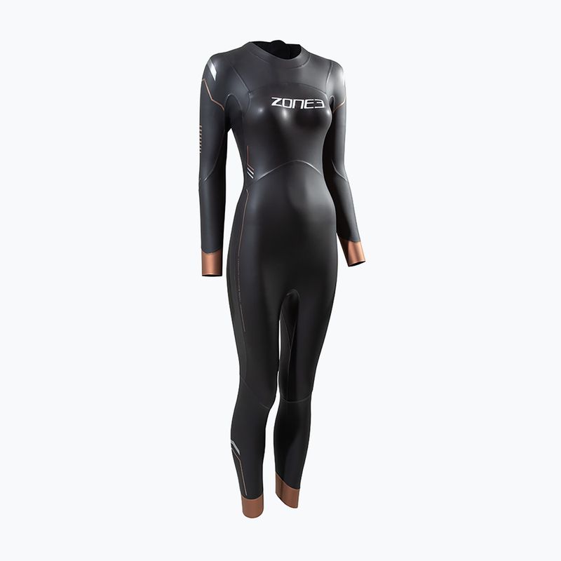 Moteriškas triatlono hidrokostiumas ZONE3 Thermal Agile 3 mm black/gold