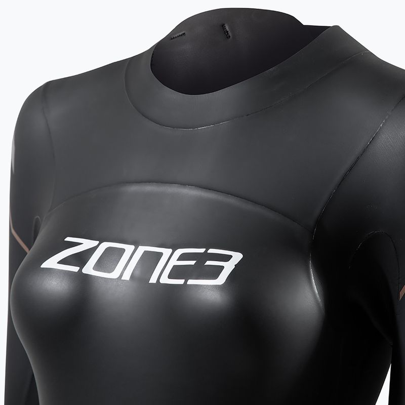 Moteriškas triatlono hidrokostiumas ZONE3 Thermal Agile 3 mm black/gold 3
