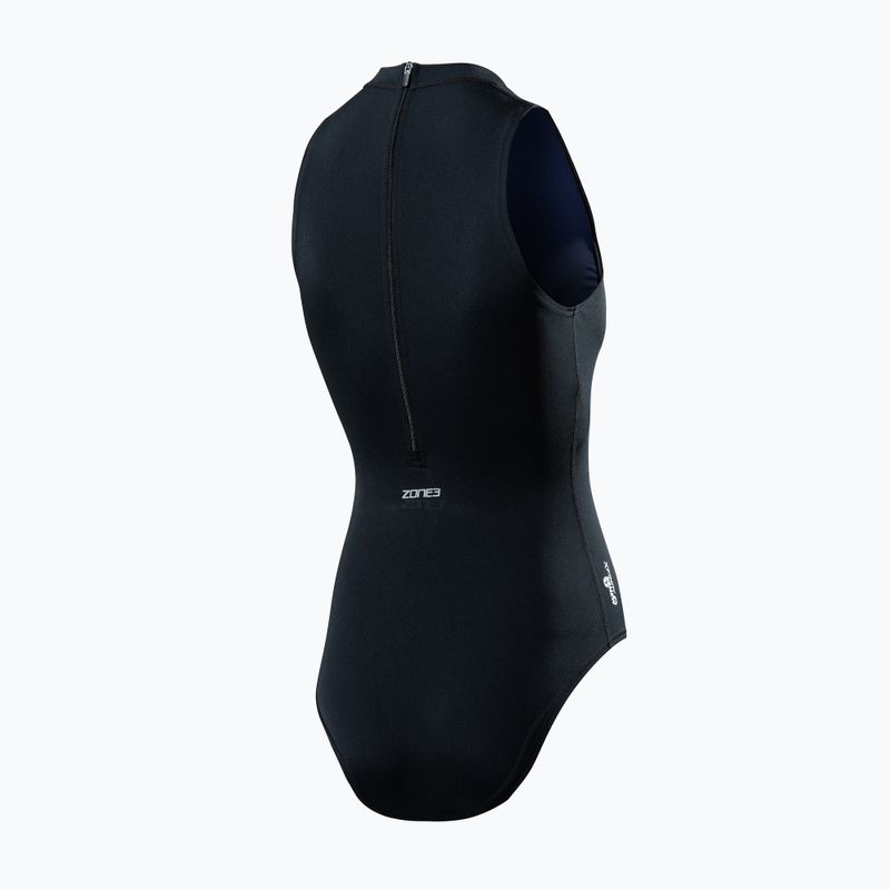 Moteriškas vientisas plaukimo kostiumas ZONE3 OWS Renew High Neck black 7