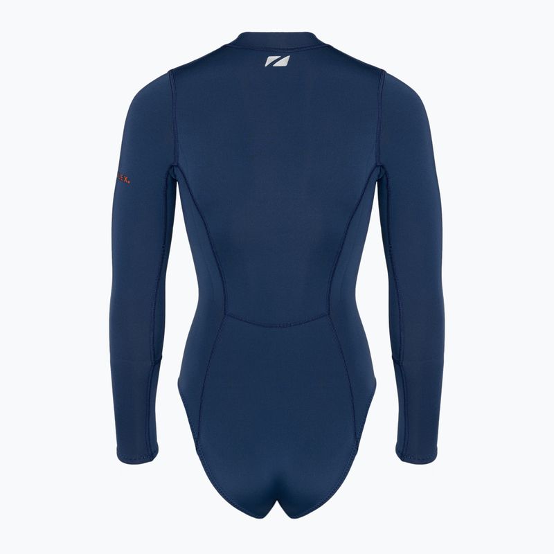 Moteriškas plaukimo hidrokostiumas ZONE3 Yulex Long Sleeve navy 2