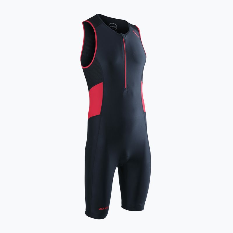 Vyriškas triatlono kombinezonas ZONE3 Activate Trisuit black/red