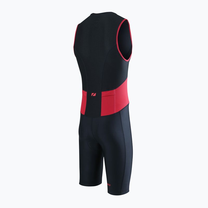 Vyriškas triatlono kombinezonas ZONE3 Activate Trisuit black/red 3