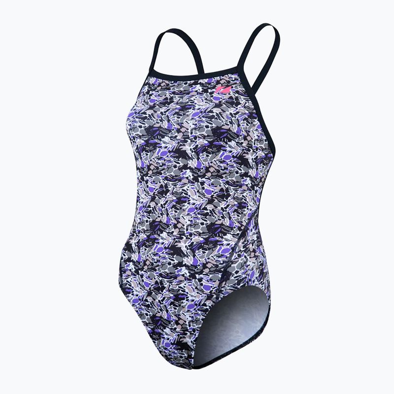 Moteriškas vientisas plaukimo kostiumas ZONE3 Pacific Koa Strap Back black/green 4