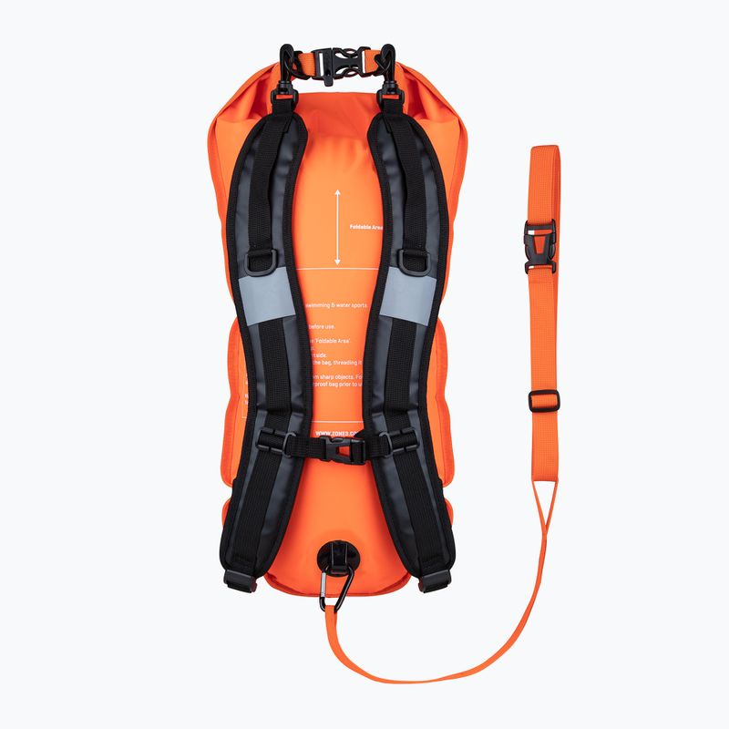 Apsauginis plūduras ZONE3 Safety Buoy/Dry Bag Recycled 2 Led Light 28 l Backpack hi-vis orange