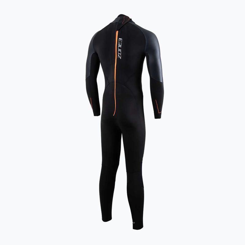 Vyriškas plaukimo hidrokostiumas ZONE3 Yulex® Switch black/orange 2