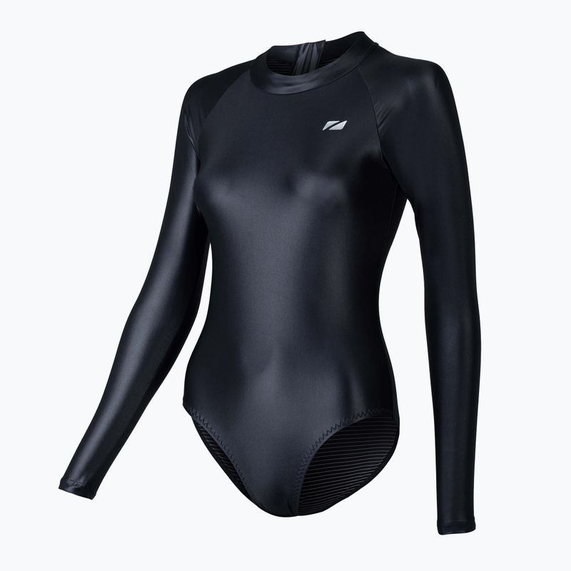 Moteriškas vientisas plaukimo kostiumas ZONE3 OWS Ti+ Thermal High Neck black