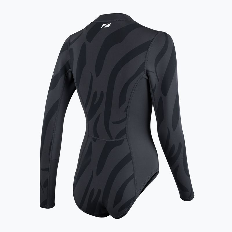 Moteriškas vientisas plaukimo kostiumas ZONE3 Yulex black/grey 2