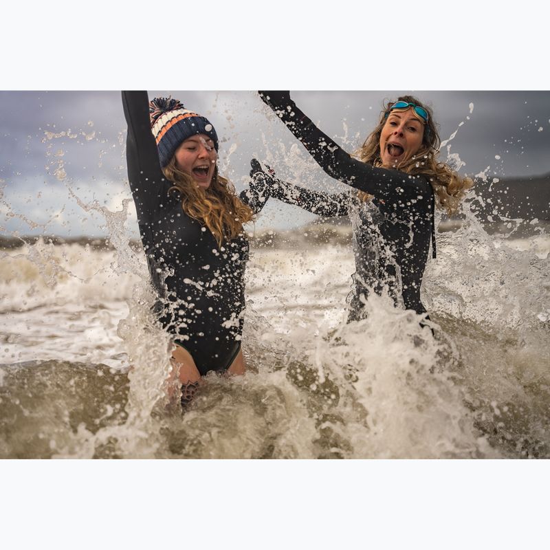 Moteriškas vientisas plaukimo kostiumas ZONE3 Yulex black/grey 3