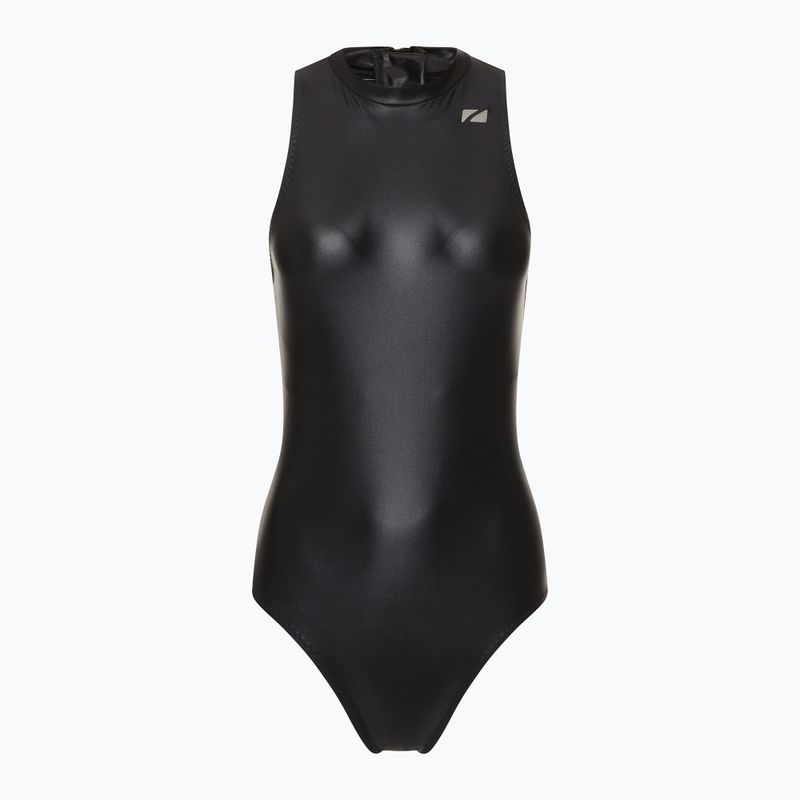 Moteriškas vientisas plaukimo kostiumas ZONE3 OWS Ti+ Thermal High Neck black