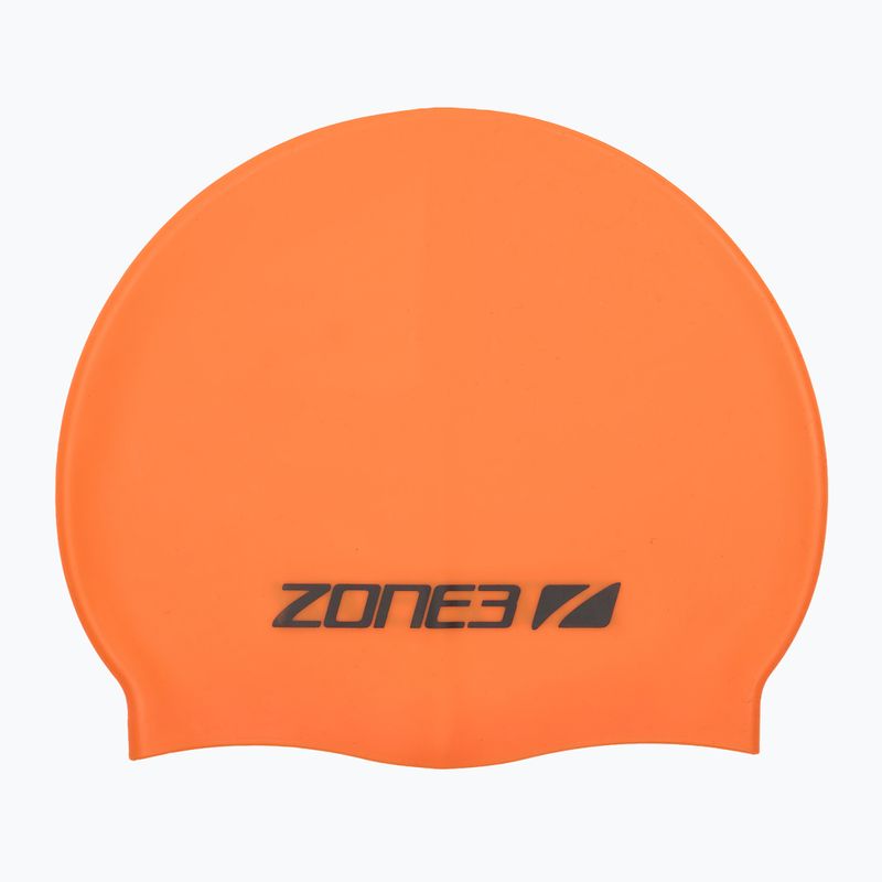 Plaukimo kepuraitė ZONE3 Silicone Swim hi-vis orange