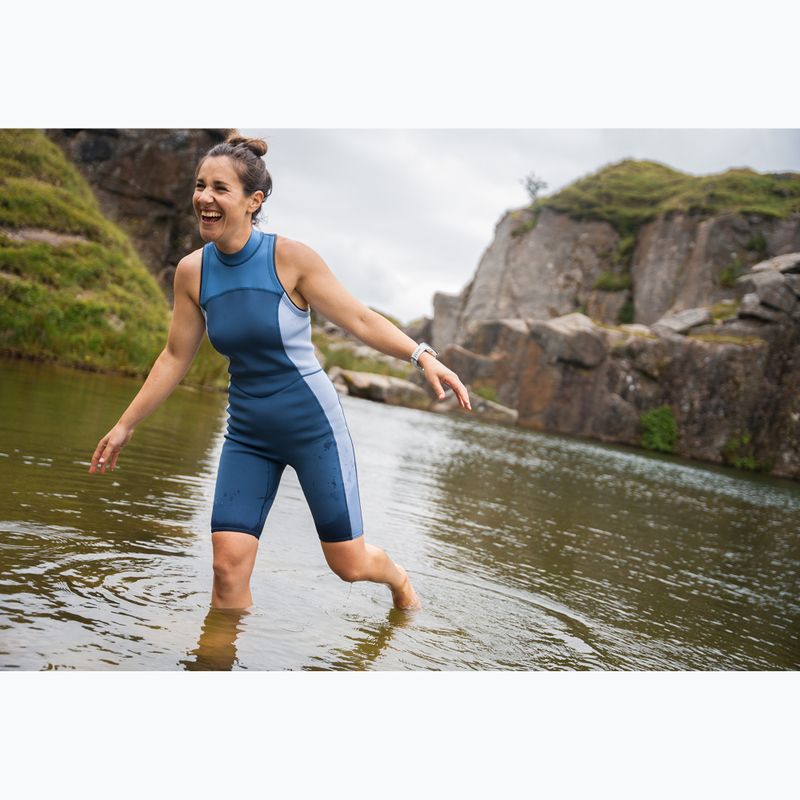 Moteriškas vientisas maudymosi kostiumėlis ZONE3 Yulex Kneeskin multi blue/white 3