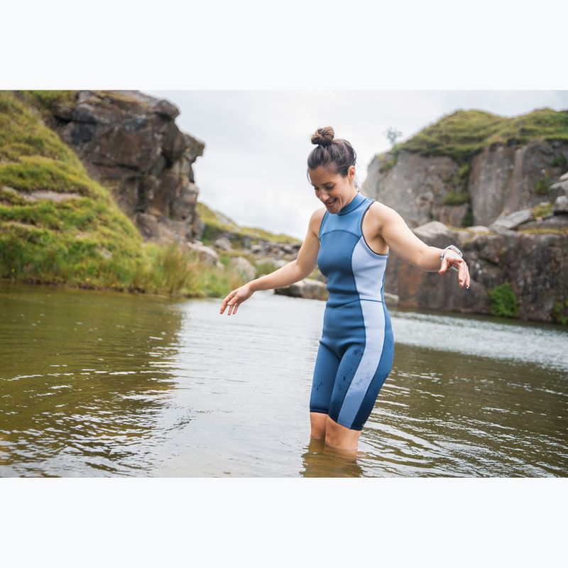 Moteriškas vientisas maudymosi kostiumėlis ZONE3 Yulex Kneeskin multi blue/white 4