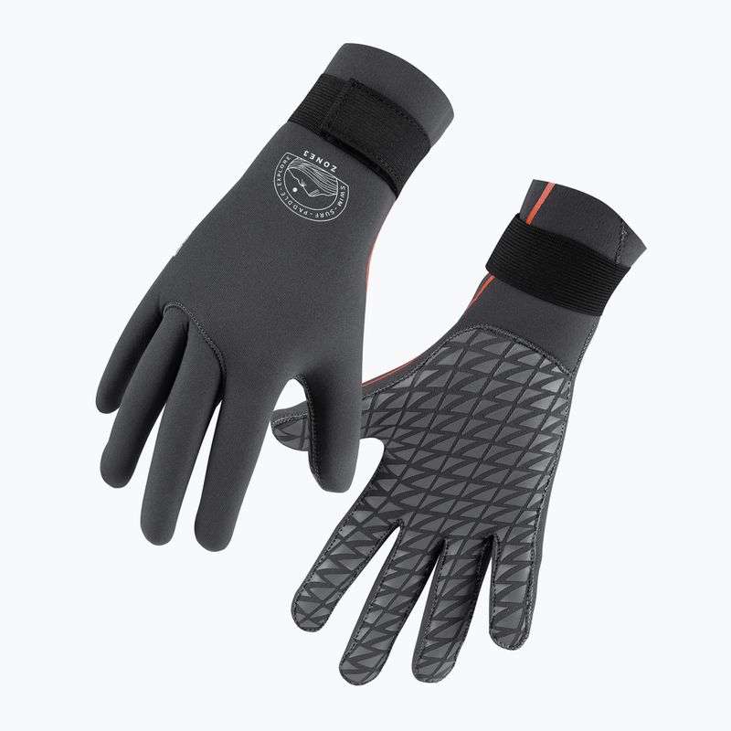 Neopreno pirštinės ZONE3 Active Flex Swim 3 mm grey/orange