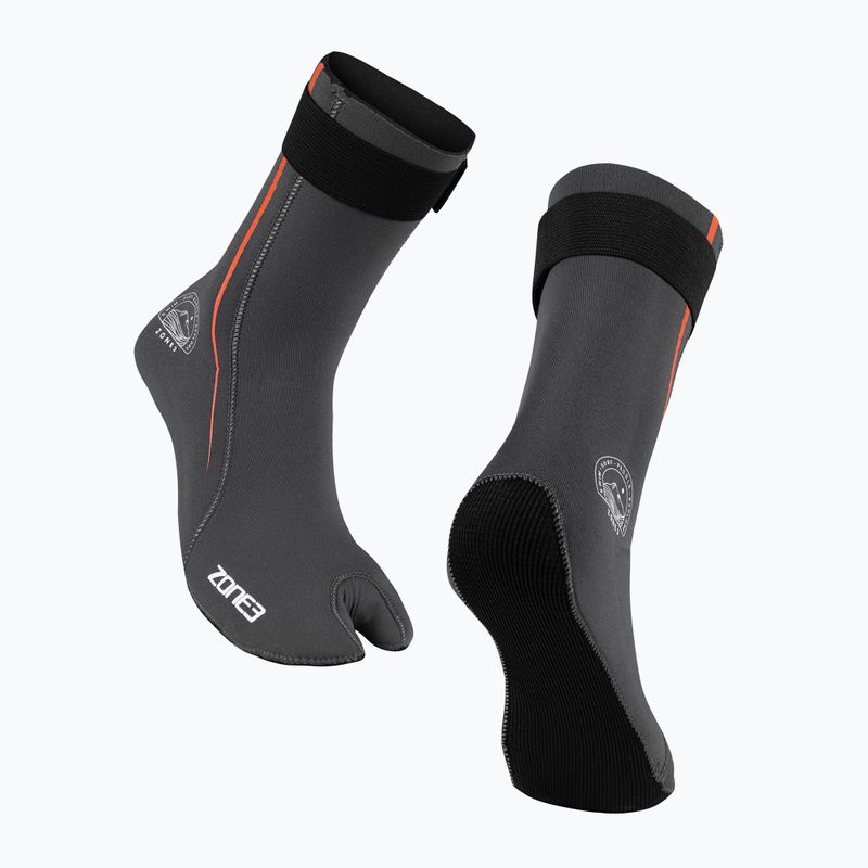 Neopreno kojinės ZONE3 Active Flex Swim 3 mm grey/orange