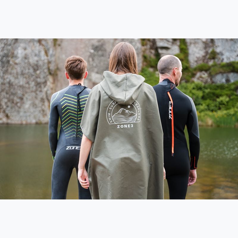 Pončas ZONE3 Microfibre Changing Robe khaki/white 5