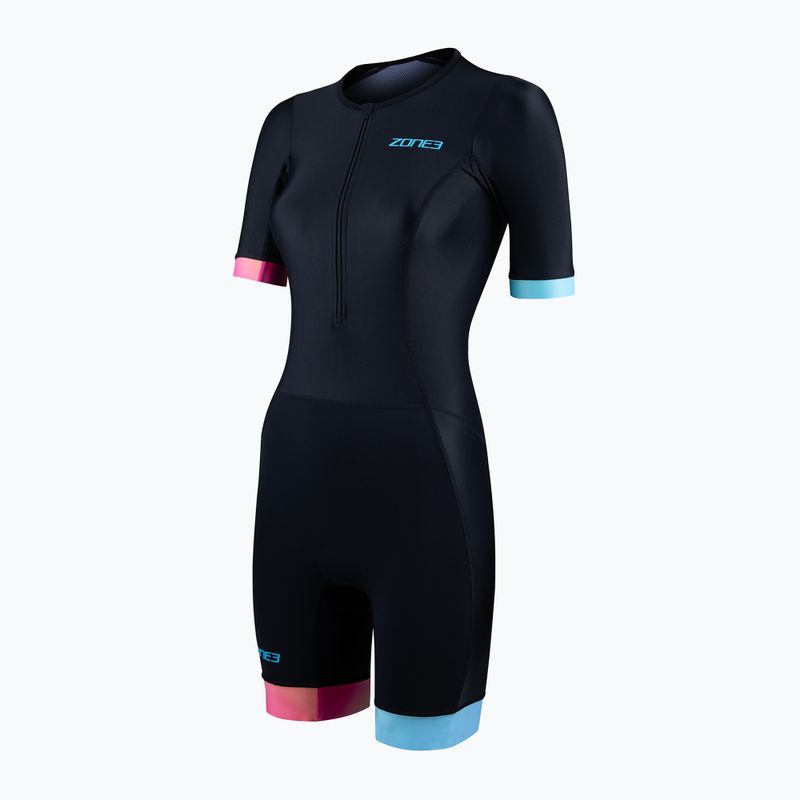 Moteriškas triatlono kombinezonas ZONE3 Activate+ Trisuit black/neon