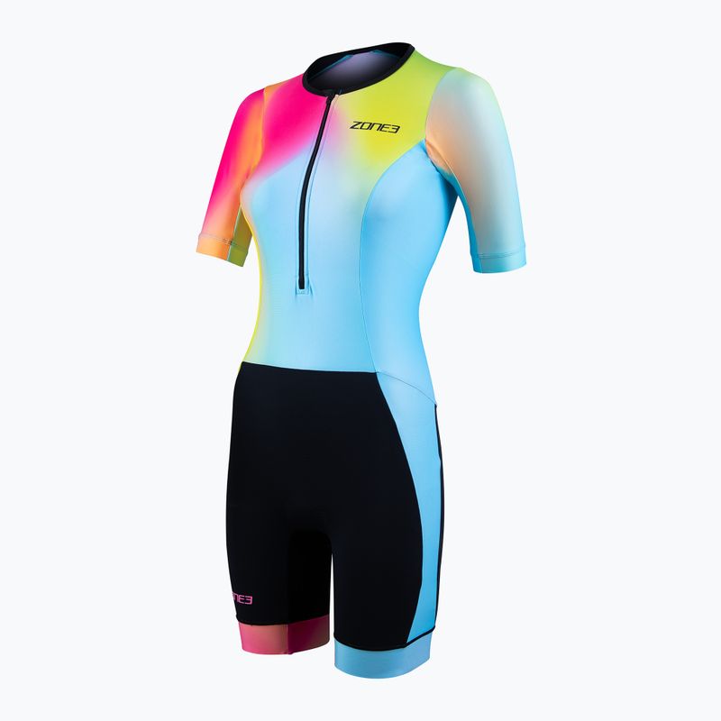 Moteriškas triatlono kostiumas ZONE3 Activate+ Trisuit neon/black