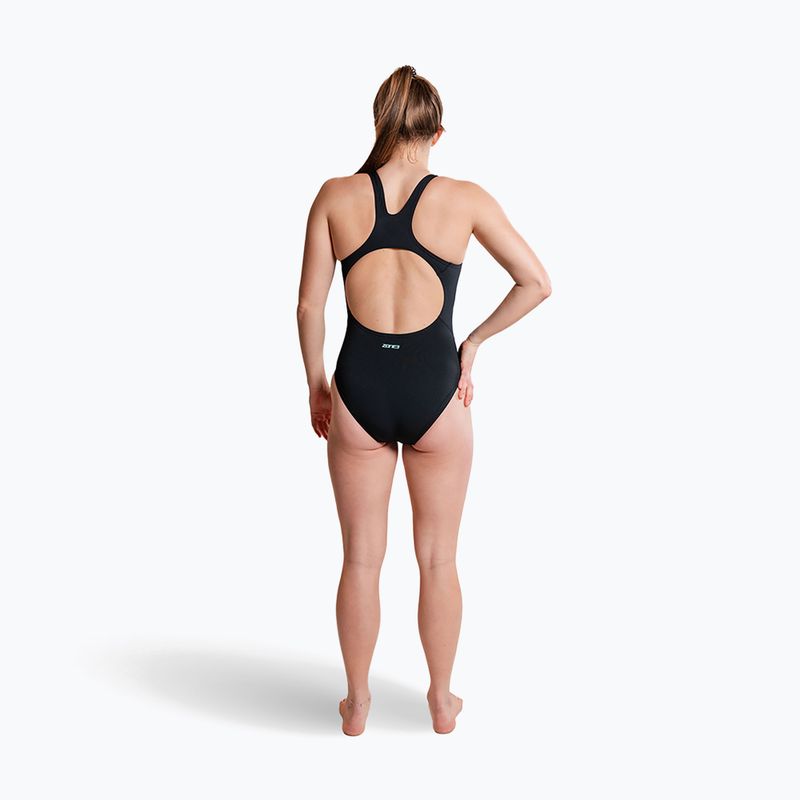 Moteriškas vientisas maudymosi kostiumėlis ZONE3 Classic black 5