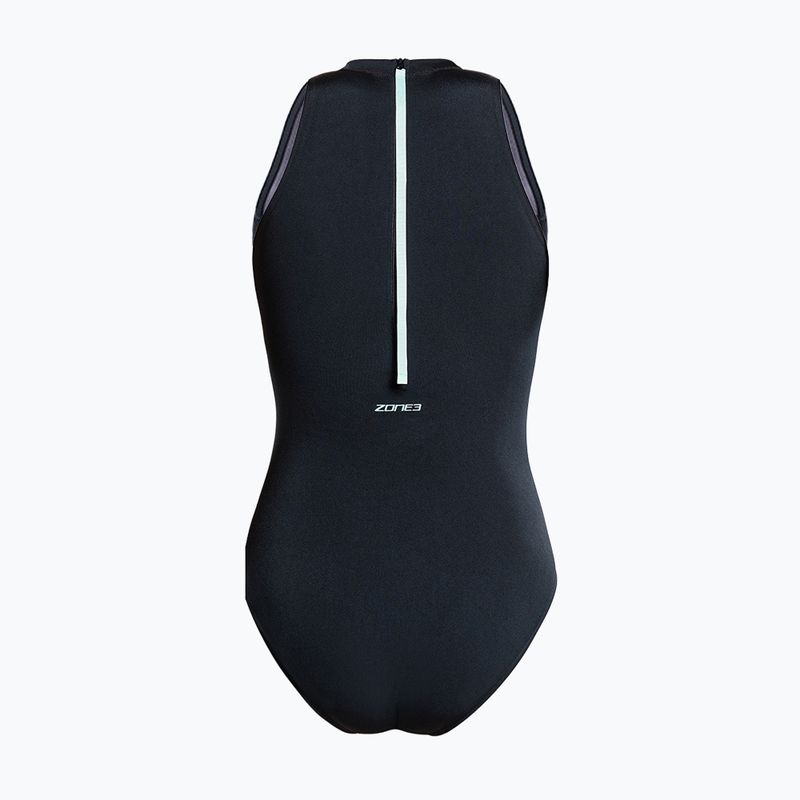 Moteriškas vientisas maudymosi kostiumėlis ZONE3 High Neck Costume black 2