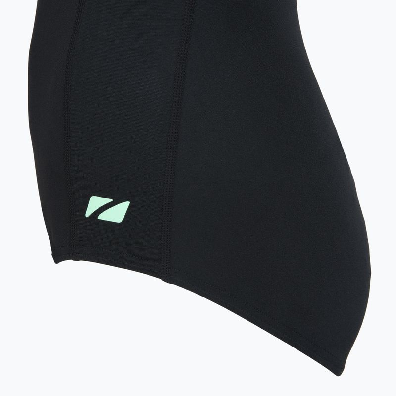 Moteriškas vientisas maudymosi kostiumėlis ZONE3 Long Sleeve teal tie dye 3