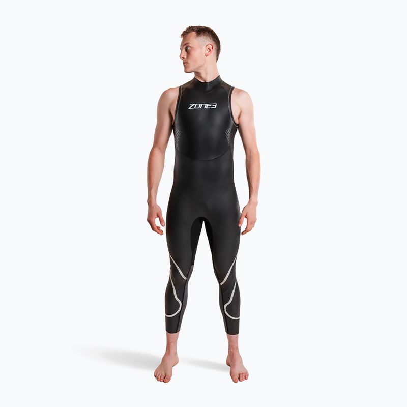 Vyriškas triatlono kostiumas ZONE3 Glide Sleeveless Wetsuit black/grey 3