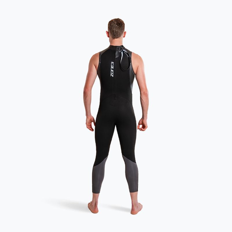 Vyriškas triatlono kostiumas ZONE3 Glide Sleeveless Wetsuit black/grey 4