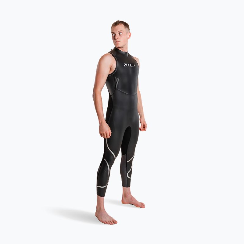Vyriškas triatlono kostiumas ZONE3 Glide Sleeveless Wetsuit black/grey 5