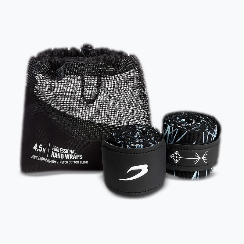 Bokso raiščiai BOXRAW Dyscyplined Thought Hand Wraps 450 cm black 4