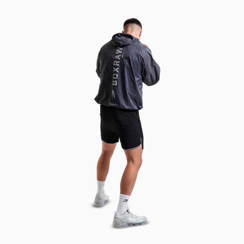 Vėjo nepraleidžianti vyriška striukė Boxraw Genaro Oversized Windbreaker Hoodie charcoal 2