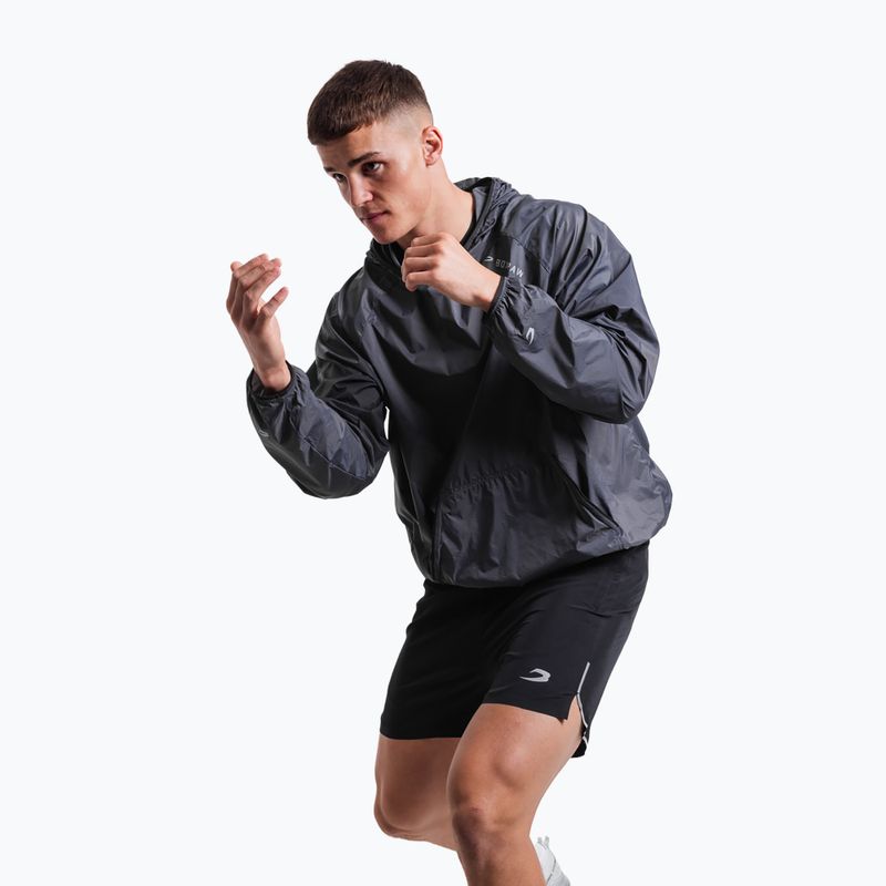Vėjo nepraleidžianti vyriška striukė Boxraw Genaro Oversized Windbreaker Hoodie charcoal 4