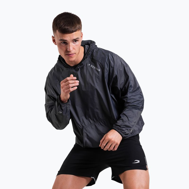 Vėjo nepraleidžianti vyriška striukė Boxraw Genaro Oversized Windbreaker Hoodie charcoal 5