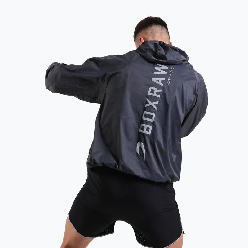 Vėjo nepraleidžianti vyriška striukė Boxraw Genaro Oversized Windbreaker Hoodie charcoal 6