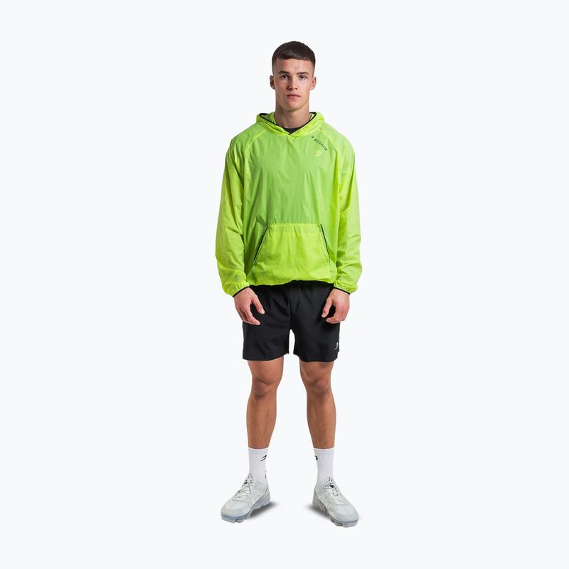 Vyriška vėjo nepraleidžianti striukė BOXRAW Genaro Oversized Windbreaker Hoodie neoninės geltonos spalvos 3