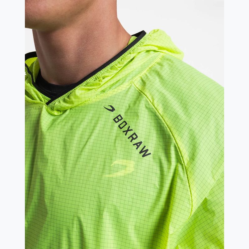 Vyriška vėjo nepraleidžianti striukė BOXRAW Genaro Oversized Windbreaker Hoodie neoninės geltonos spalvos 7